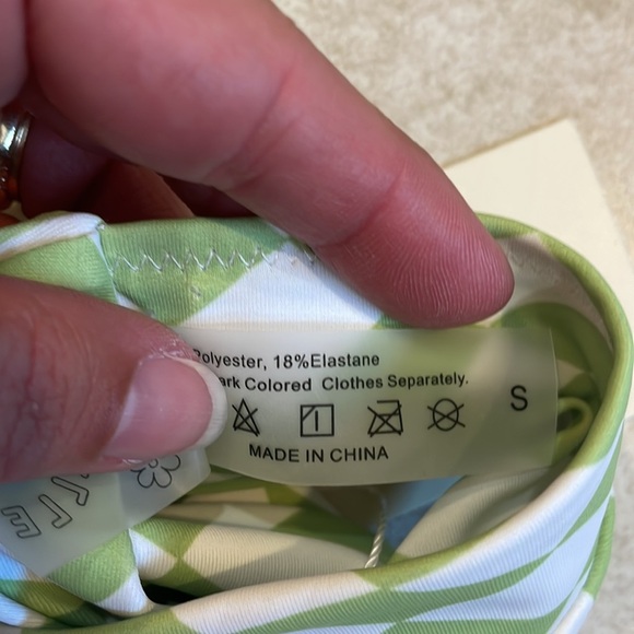 NWT! Aurelle Riza V Checkered Bikini Bottom S - Picture 3 of 7